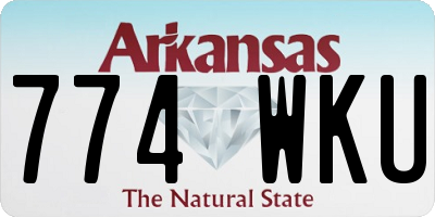 AR license plate 774WKU