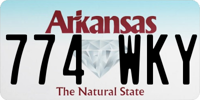 AR license plate 774WKY