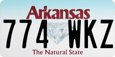 AR license plate 774WKZ