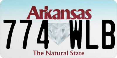 AR license plate 774WLB