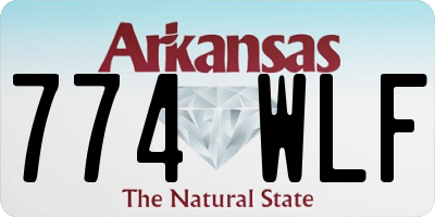AR license plate 774WLF
