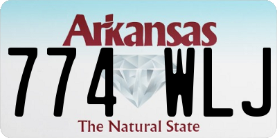AR license plate 774WLJ