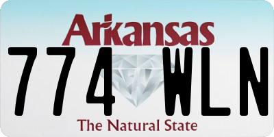 AR license plate 774WLN