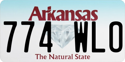 AR license plate 774WLO