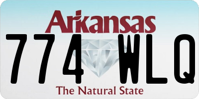 AR license plate 774WLQ