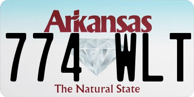 AR license plate 774WLT