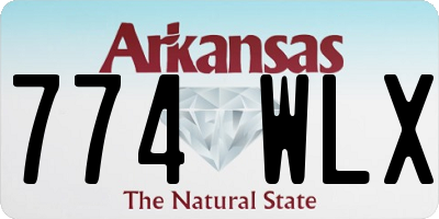 AR license plate 774WLX