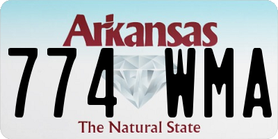 AR license plate 774WMA