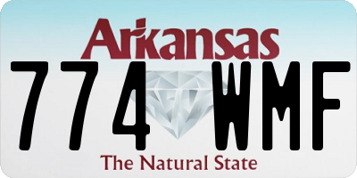 AR license plate 774WMF