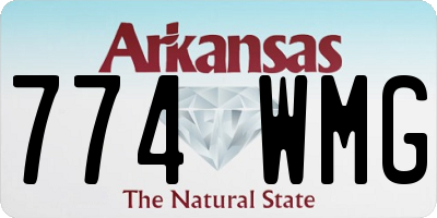 AR license plate 774WMG