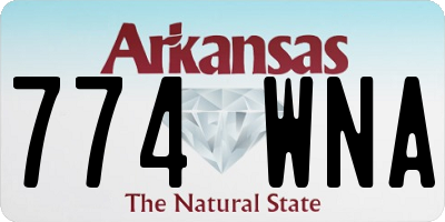 AR license plate 774WNA
