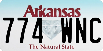 AR license plate 774WNC