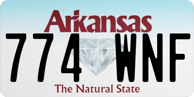 AR license plate 774WNF