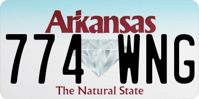 AR license plate 774WNG