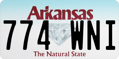 AR license plate 774WNI