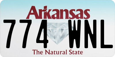 AR license plate 774WNL