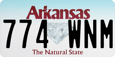 AR license plate 774WNM