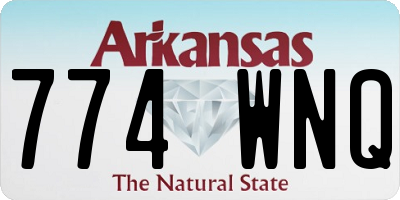 AR license plate 774WNQ
