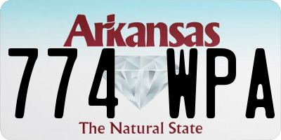 AR license plate 774WPA