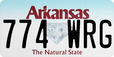 AR license plate 774WRG