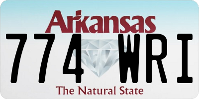AR license plate 774WRI