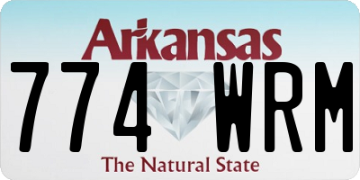 AR license plate 774WRM