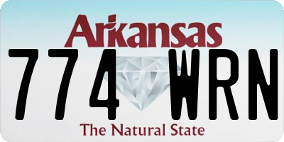 AR license plate 774WRN
