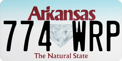 AR license plate 774WRP