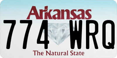 AR license plate 774WRQ