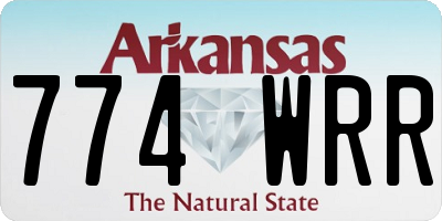 AR license plate 774WRR