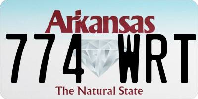 AR license plate 774WRT