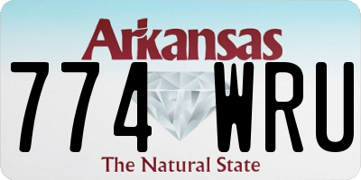 AR license plate 774WRU