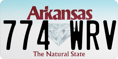 AR license plate 774WRV