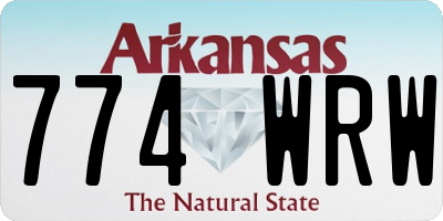 AR license plate 774WRW