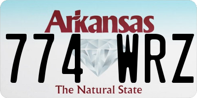 AR license plate 774WRZ