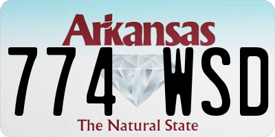 AR license plate 774WSD