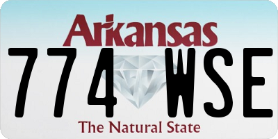 AR license plate 774WSE