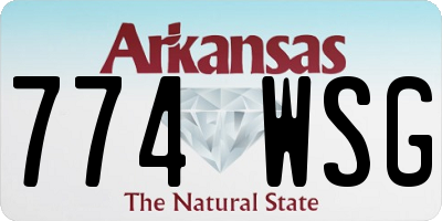 AR license plate 774WSG