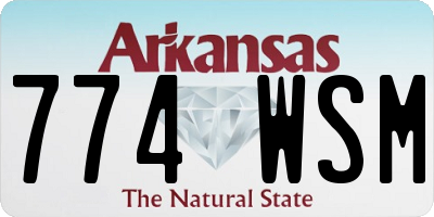 AR license plate 774WSM