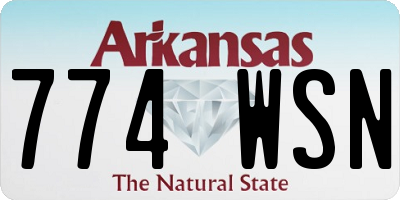 AR license plate 774WSN
