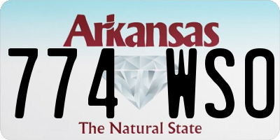 AR license plate 774WSO