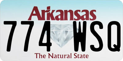 AR license plate 774WSQ