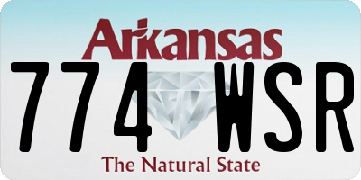 AR license plate 774WSR