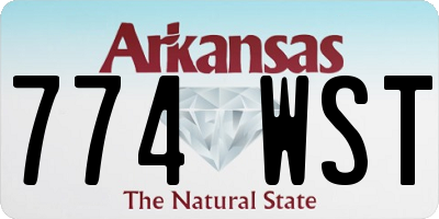 AR license plate 774WST