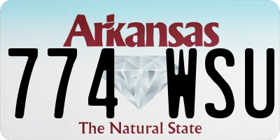 AR license plate 774WSU