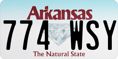 AR license plate 774WSY