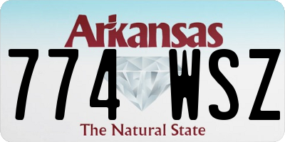AR license plate 774WSZ