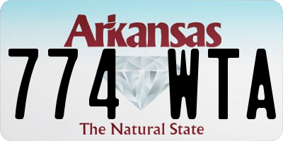 AR license plate 774WTA