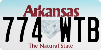 AR license plate 774WTB