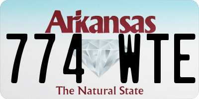 AR license plate 774WTE